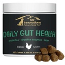 K9-Innovations - Daily Gut Health - Chicken Dog Chews - 120 Soft Chews | Contains 2 Billion CFUs, Probiotics and Digestive Enzymes to Support Digestion, Gut Balance, Nutrient Absorption and Immunity