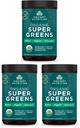 Ancient Nutrition Super Greens Powder, Organic Superfood Powder with Probiotics Made with Spirulina, Chlorella, Matcha, and Digestive Enzymes, 25 Servings, 7.05oz (Pack of 3)