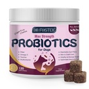 DRFOSTER Probiotics for Dogs, 6 Billion CFU, Pumpkin, 120 Chews | With Prebiotics, Digestive Enzymes, and Omega 3, Diarrhea Relief, Immune Support, Skin and Coat Care for Dogs