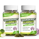 2 Pack Valerian Root Gummies 2000mg, Valerian Root Extract for Relaxation & Mood Support, Herbal Supplement for Kids & Adults, Vegan, Apple Flavor, 120 Count