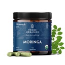 TRIBE ORGANICS 1800mg Organic Moringa Oleifera Powder for Energy | Joints | Brain Function - High Potency Nutrient Rich Greens Superfood | Natural Leaf Plant Protein | Antioxidant - 120 Vegan Capsules