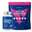 Methylated B Complex for Women + Calm Magnesium Powder, Methyl B12, 5-MTHF & P5P B6, Magnesium Glycinate, KSM-66, L-Theanine & GABA, Energy, Focus & Night Relaxation
