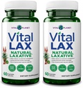 Vital Planet - Vital Lax Natural Laxative Cleanse Supplement for Occasional Constipation, with Magnesium Hydroxide, Slippery Elm, Aloe, and Triphala to Support Bowel Regularity 60 Capsules (Pack of 2)