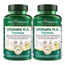 Purity Products Ultimate H.A. Formula - Clinically Studied BioCell Collagen | Dynamic Hyaluronic Acid Support for Joint Comfort & Flexibility, & Hydrated Skin - 90 Count per Bottle (2 Bottles)