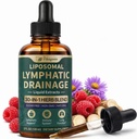 Liposomal Lymphatic Drainage Drops -Organic Lymphatic Drainage Supplement with Burdock Root, Echinacea, Elderberry, Calendula, Cleavers Herb, Dandelion Supports Lymphatic Health 2 FL.OZ