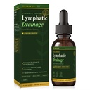 7-in-1 Lymphatic Drainage Drops - High Potency Cleavers, Horse Chestnut & Butcher's Broom Supplement - Dual-Channel Fluid Balance & De-Puff for Women - Alcohol-Free, Lemon Ginger, 2 Fl Oz