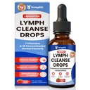 Lymphatic Drainage Drops 1800mg - 18 Herbal Extracts with Echinacea, Astragalus 10:1, Turmeric 10:1 & 7 Vitamins - Immune & Circulatory Support - Vegan, Non-GMO, 2 FL OZ (50ml)