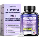 Lymphatic Drainage Supplements Herbal Complex with Echinacea,Dandelion | Ease Systemic Puffiness,Supports Lymphatic Balance,Promotes Immune Wellness,Liposomal 20x Better Absorption,60ct