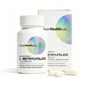 CleanHealthLab L-Methylfolate 15mg, 5-MTHF Active Folate - Maximum Potency Methylated Vitamin B9 Supplement - Support for Brain Health, Energy, Nerves, and Methylation with No Fillers (120 Count)