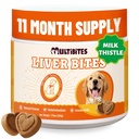 Liver Support for Dogs, Milk Thistle Supplement, 330 Chews | with Natural Silymarin, SAMe, Turmeric for Dogs | Supports Liver Health, Detox & Antioxidant | Immune, Digestive & Gut Health