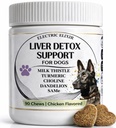 Advanced Liver Support Supplement for Dogs – Milk Thistle, Turmeric, Same & Choline – Liver Detox, Kidney Support, Immunity & Metabolic Boost – Organic Ingredients, Natural Chicken Flavor – 90 Chews