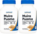 Nutricost Muira Puama Extract 120 Capsules for 60 Servings Per Bottle (Pack of 2)