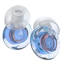 Yawsoy Ear Plugs for Concerts, 2 Pack High Fidelity Ear Plugs, Reusable Silicone Earplugs for Concert, Rave, Work, Musicians, 5 Pair Ear Tips, 18-25 dB Concert Ear Plugs for Noise Cancelling(Blue)
