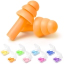 Earplugs for Sleeping Noise Cancelling, 8Pairs Reusable Ear Plugs | Super Soft Silicone, NRR 32 dB, Triple Seal Waterproof, Sleep/Swim/Concerts/Work, Washable BPA-Free, 8Colors Individual Packs