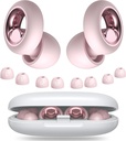 Noise Cancelling Ear Plugs for Sleeping, Reusable Silicone Ear Plugs for Noise Reduction, Soft Hearing Protection with 8 Ear Tips for Concerts, Work, Shooting, and Travel(Rose)