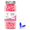 LYSIAN Soft Foam Ear Plugs for Sleeping, 60 Pairs, 38dB SNR, Pink | Soft disposable noise reduction earplugs for snoring, travel, study & loud noise; for women