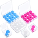Frienda 21 Pairs Silicone Ear Plugs for Sleeping,White, Blue, Rose Red | 21 Pairs, Silicone ,Ear Plugs for Sleeping,White, Blue, Rose Red