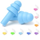 Earplugs for Sleeping Noise Cancelling, 8 Pairs Reusable Ear Plugs | Super Soft Silicone, NRR 32 dB, Triple Seal Waterproof, Sleep/Swim/Concerts/Work, Washable BPA-Free, 8Colors Individual Packs
