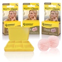 Ohropax Reusable Cotton/Wax Ear Plugs - Ear Plug for Noise Reduction, Studying, & Snoring, Hearing Protection, For Sensitive Ears, Personalized Fit w/ Convenient Yellow Pocket Sized Case, 36 Plugs
