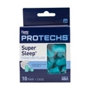 Flents Protechs Super Sleep Foam Ear Plugs, NRR 29, 10 Pair, Teal | Ideal For Loud Noise, Reduces Pressure And Background Noise, Easy Use With Comfort Fit