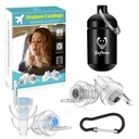 Airplane Ear Plugs Pressure Relief Earplugs 2 Pairs, Reusable | Prevent Ear Pain Travel Essentials, Comfort Silicone Earbuds, Adult Teen Small Ears, Flight Ear Protection Air Filtered Plugs