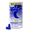SnoozePlugs Slim, Small Earplugs for Small Ear Canals, Slim Ear Plugs | Slim Ear Plugs for Sleeping, 60 Pairs Women's Earplugs for Sleep, 33 NRR Comfortable Soft Foam Plugs for Sleeping, Dispoable