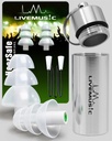 Ear Plugs for Noise Reduction - High Fidelity Ear Plugs for Concerts, Musicians, Motorcycle, Flying, Work, Peace - Clear Reusable Silicone Musician Earplugs for Concert with Case - 29dB NRR Protection