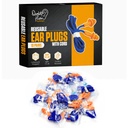 10 Pair Corded Reusable Ear Plugs for Shooting Range Ear Protection for Gun Range - Hunting Ear Plugs for Construction Firearm Ear Protection Shooting Gun Hearing Protection Earplugs Corded
