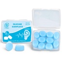 LYSIAN Moldable Silicone Ear Plugs for Sleep and Swim, 5 Pairs, Blue | Soft noise reducing earplugs for side sleepers; reusable & waterproof for snoring, swimming & travel