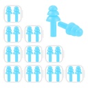 10 Pairs Noise Cancelling Ear Plugs, Premium Soft Silicone, Reusable, Waterproof, Hypoallergenic, Earplugs for Swimming, Airplanes, Concerts, Shooting, Travelling, Sleeping & Snoring (Sky Blue)