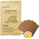 25 Count Ginger Self-Heating Patches | Long-Lasting Comfort for Back, Neck, Shoulders, Knees & Joints | 8-Hour Herbal Warming Pads (12x8cm)
