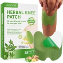 48Pcs Herbal Knee Patches, Wormwood Extract Sticker Heat Patches for Knee | Warming Herbal Plaster, 8 Hours Lasting, Extra Strength, Soothing Joint Discomfort for Knee, Back, Neck, Shoulder