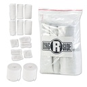 Ringside Gauze Kit, White | Pre-measured cotton gauze kit featuring 14 pre-rolled units. Provides the exact amount needed to wrap one pair of hands.