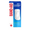 Band Aid Brand of First Aid Products Flexible Rolled Gauze Dressing for Minor Wound Care, Soft Padding and Instant Absorption, 4 Inches by 2.5 Yards, 3 Pack
