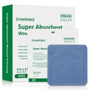 Super Absorbent Wound Dressing 4"x 4" 10 Individual Pack Fast Healing Wound Care Non Stick Bandages Gauze Pads for Surgical Ulcer High Exudating Wounds Burns Lacerations