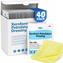 40 Pack Medical Xeroform Petrolatum Dressing Patch,5"x9"Non-Adherent Gauze Pads,Soft Fine Mesh Gauze Patch for Wound Care,Burns,Lacerations,Skin Grafts & Surgical Incisions,Individual Packaged
