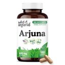Wild & Organic Arjuna Bark Capsules - Antioxidant Support - 180 Count | Arjuna Powder Supplement - Terminalia Bark & Leaf Extract - Natural, Vegan, No Fillers, No Artificial Additives
