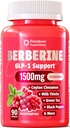 Berberine 1500mg GLP-1 Weight Loss Supplement Pills for Women & Men | Appetite Suppressant | Ceylon Cinnamon, Milk Thistle, Chromium Picolinate, Green Tea & Alpha Lipoic Acid – 90 Veggie Capsules