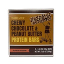 Trader Joe's Chewy Chocolate & Peanut Butter Protein Bars - 5 Bars in a Box - 10g Protein Per Serving