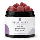 Batch Gummies, Batch Gummies for Sleep, with L-Theanine and Passion Flower, Active Mind and Relax The Body for Deep, Reduces Anxiety, Raspberry Flavor, 30 Gummies
