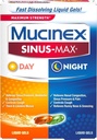 Mucinex Sinus-Max Liquid Gels for Day and Night, 24 Count
