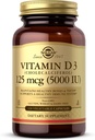 Solgar Vitamin D3 (Cholecalciferol) 125 mcg (5000 IU), 120 κάψουλες λαχανικών - Βοηθά στη διατήρηση υγιή οστά & δόντια - Υποστήριξη ανοσοποιητικού συστήματος - Μη-ΓΤΟ, Χωρίς γλουτένη, χωρίς γαλακτοκομικά, Kosher - 120 σερβιρίσματα