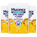 Mucinex Instasoothe Sugar Free Cough Drops for Adults + Sore Throat Relief, Medicated Sore Throat Lozenges with Hexylresorcinol & Menthol, Honey & Lemon Flavor Drops, 32 ct (Pack of 3)