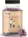 TruHeight Growth Gummies (Grape) Natural Growth & Development Supplement for Kids & Teens - Βιταμίνη D, K, Calcium & Ashwagandha - Βιταμίνες αντοχής των οστών D3 K2 - Picky Eater Vitamin for Kids - Ηλικίες 5+