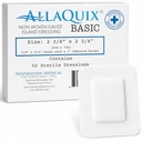 Basic Non-Woven Sterile Gauze Island Dressing (Box of 25) Advanced Wound Care – Medical-Grade Adhesive Gauze Pads (2 3/8" x 2 3/4" (Box of 50))