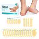 Gel Blister Pads - Promifun 25ct Waterproof Hydrocolloid Bandages for Feet, Toe, Heel - Blister Cushions for Prevention & Recovery - Blister Bandages Tage for Travel, Daily, Wedding (Variety Pack)