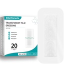 Transparent Film Dressing with Pad Waterproof Clear Bandages | for Tattoo Aftercare Bandage,Scar Therapy,Wound Care 4x8 inch 20 Packs