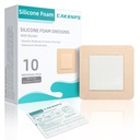 Silicone Foam Dressing 3“ x 3”, Waterproof Silicone Bandages for Wounds, 5-Layer Wound Pads with Adhesive Border for Pressure Ulcers, Painless Removal, Wound Care Pads for Bed Sore,10 Pack