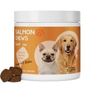 Omega 3 Fish Oil 90 Soft Chews for Dogs with Algae Omega-3, Salmon Oil, Kelp & Biotin | Skin & Coat Support, Comfort for Itchy Skin & Immune Support