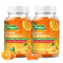 2 Pack CoQ10 500mg Gummies for Adults, Coenzyme Q10 Supplement with Omega-3, Magnesium, Zinc and Vitamin B3 for Energy & Antioxidant, Orange Flavor, 120 Count